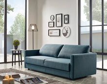 Load image into Gallery viewer, Divani Casa Fredonia Modern Blue-Green Fabric Sofa Bed with Storage
