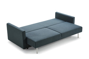 Divani Casa Fredonia Modern Blue-Green Fabric Sofa Bed with Storage