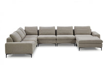 Load image into Gallery viewer, Divani Casa Cascade - Modern Beige Fabric U Shaped Sectional Sofa
