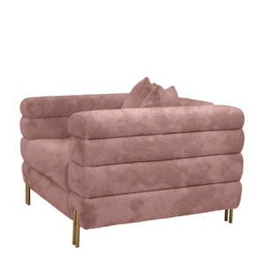 Divani Casa Branson - Pink Velvet Accent Chair