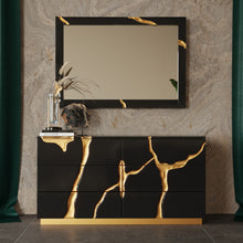 Load image into Gallery viewer, Modrest Aspen - Modern Black and Gold Dresser
