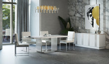 Load image into Gallery viewer, Modrest Kingsley Modern Marble &amp; Stainless Steel Dining Table
