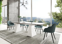 Load image into Gallery viewer, Modrest Latrobe - Modern Extendable Quartz Stone &amp; Glass Dining Table
