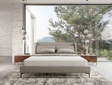 Load image into Gallery viewer, Modrest Paula - Mid-Century Grey Upholstered Bed
