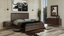 Load image into Gallery viewer, Modrest Shane - Modern Acacia &amp; Brass Bed
