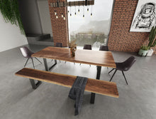 Load image into Gallery viewer, Modrest Taylor - Large Modern Live Edge Wood Large Dining Bench
