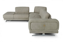 Load image into Gallery viewer, Coronelli Collezioni Mood - Italian Grey Leather Left Facing Sectional Sofa
