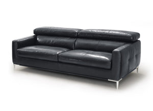 Divani Casa Natalia - Modern Black Leather Sofa
