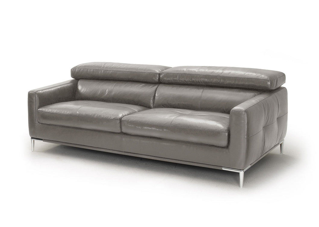 Divani Casa Natalia - Modern Dark Grey Leather Sofa