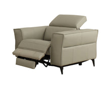 Load image into Gallery viewer, Divani Casa Nella - Modern Light Grey Leather Armchair with Electric Recliner
