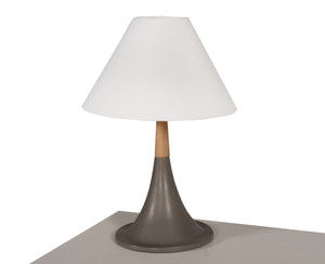 Modrest Nunez Modern Concrete & Oak Table Lamp