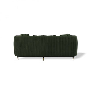 Divani Casa Oswego - Modern Dark Green Jade Sofa