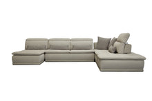 Load image into Gallery viewer, David Ferrari Panorama - Italian Modern Taupe Grey Fabric and Leather Modular Sectional Sofa
