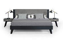 Load image into Gallery viewer, Nova Domus Panther Contemporary Grey &amp; Black Bed
