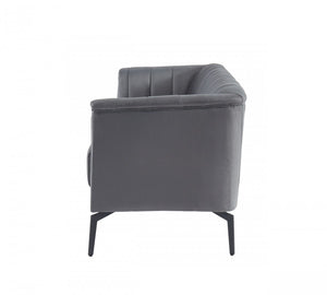 Divani Casa Patton - Modern Dark Grey Fabric Sofa