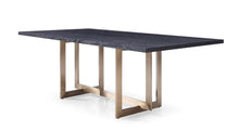 Load image into Gallery viewer, Modrest Pike - Modern Black Ash &amp; Brass Dining Table
