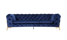 Load image into Gallery viewer, Divani Casa Quincey - Transitional Blue Velvet Sofa
