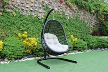 Load image into Gallery viewer, Renava Havana Outdoor Black &amp; Beige Hanging Chair
