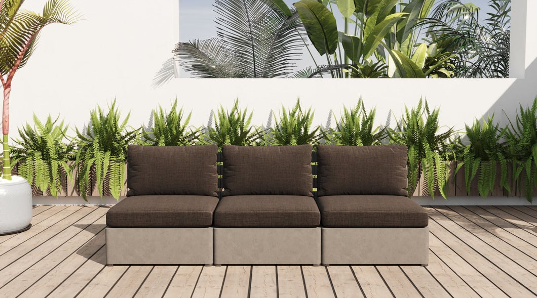 Renava Garza - Outdoor Concrete & Teak Modular Sofa