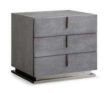 Load image into Gallery viewer, Modrest Buckley Modern Cracked Grey 2-Drawer Nightstand
