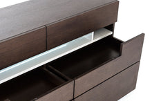 Load image into Gallery viewer, Modrest Ceres - Contemporary Brown Oak and Grey Dresser w/ LED Light
