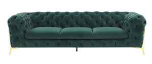 Divani Casa Sheila - Transitional Emerald Green Fabric Sofa