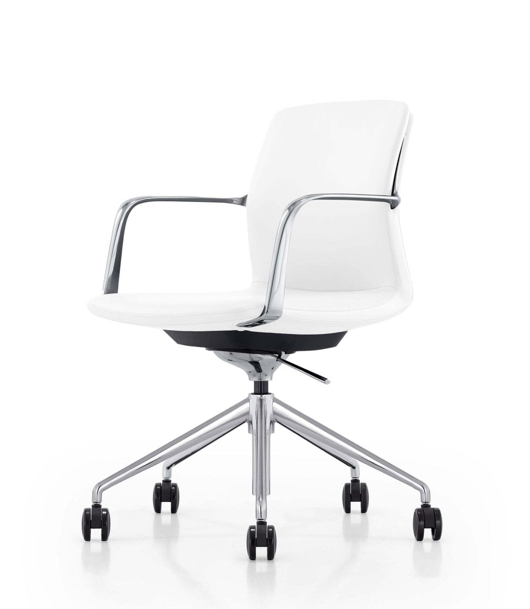 Modrest Sundar - Modern White Mid Back Conference Office Chair