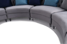 Load image into Gallery viewer, Divani Casa Darla - Modern Grey Velvet Curved Sectional Sofa
