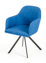 Load image into Gallery viewer, Modrest Synergy Modern Blue Fabric Dining Arm Chair
