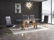 Load image into Gallery viewer, Modrest Javier Modern Glass &amp; Rosegold Dining Table
