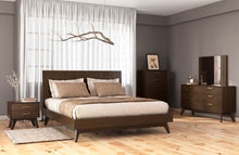 Load image into Gallery viewer, Modrest Novak Modern Dark Oak Bed
