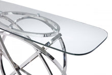 Load image into Gallery viewer, Modrest Tulare - Modern Glass &amp; Stainless Steel Console Table

