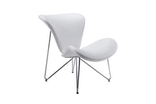 Load image into Gallery viewer, Modrest Decatur Contemporary White Leatherette Accent Chair
