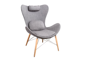 Modrest Britt Modern Grey Fabric Accent Chair
