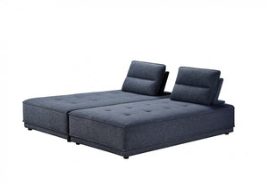 Divani Casa Glendale - Modern Blue Fabric Modular Sectional Sofa
