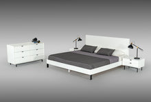 Load image into Gallery viewer, Nova Domus Valencia Contemporary White Bed
