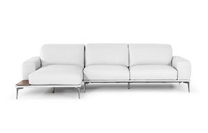 Estro Salotti Villeneuve - Modern White Italian Left Facing Sectional Sofa