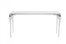 Load image into Gallery viewer, Modrest Vince - Faux Marble &amp; Stainless Steel Console Table
