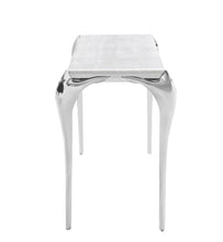 Load image into Gallery viewer, Modrest Vince - Faux Marble &amp; Stainless Steel Console Table
