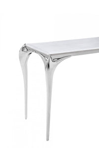 Modrest Vince - Faux Marble & Stainless Steel Console Table
