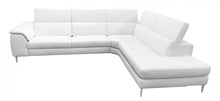 Load image into Gallery viewer, Coronelli Collezioni Viola - Italian Contemporary White Leather Right Facing Sectional Sofa

