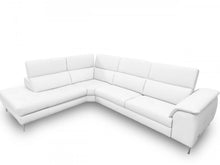 Load image into Gallery viewer, Coronelli Collezioni Viola - Italian Contemporary White Leather Left Facing Sectional Sofa
