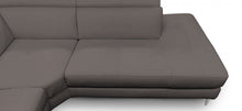 Load image into Gallery viewer, Coronelli Collezioni Viola - Italian Contemporary Grey Leather Right Facing Sectional Sofa

