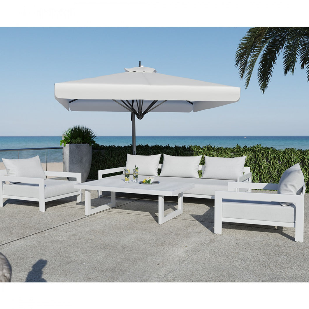 Renava Wake - Modern White Outdoor Lounge Chair