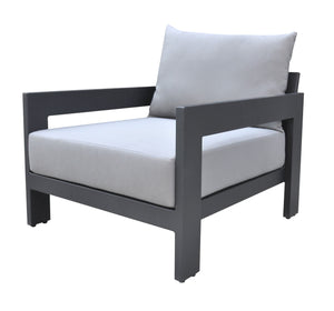 Renava Wake - Modern Charcoal Outdoor Lounge Chair