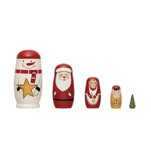 Load image into Gallery viewer, Holiday Icon Nesting Dolls, (Set of 5)
