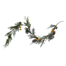 Load image into Gallery viewer, Faux Mixed Evergreen Garland with Pinecones, Multi-Color
