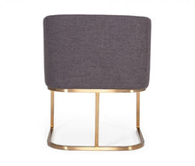 Load image into Gallery viewer, Modrest Yukon Modern Grey Fabric &amp; Antique Brass Dining Chair
