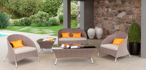 Renava Zamora Outdoor Brown Sofa Set